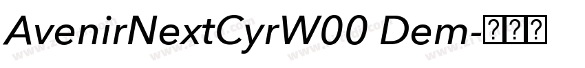 AvenirNextCyrW00 Dem字体转换